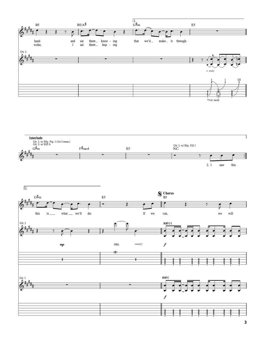 Watch The World Watch The World Guitar Tablature scores gallery preview page 3