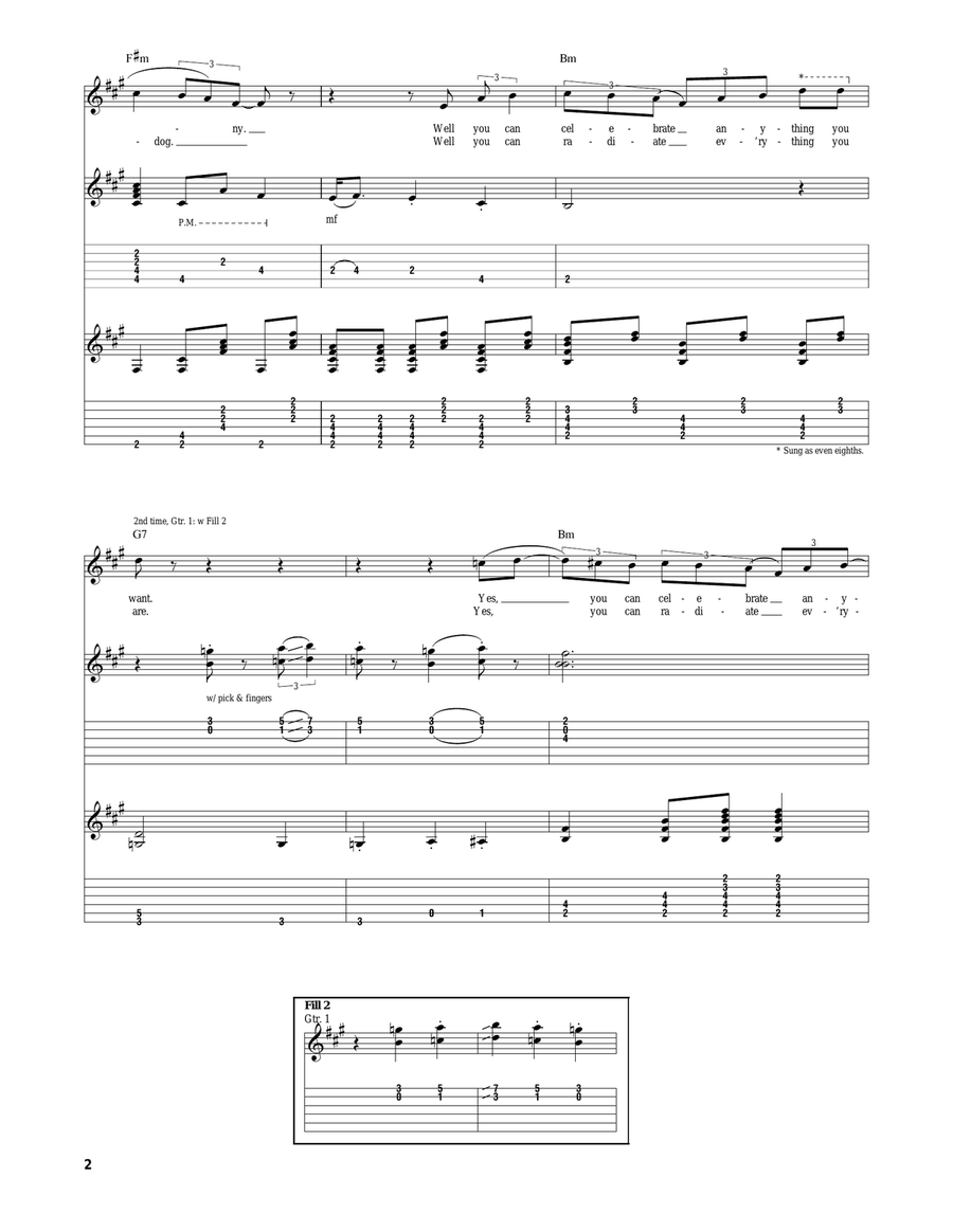 Dig A Pony Acoustic Guitar scores gallery preview page 2
