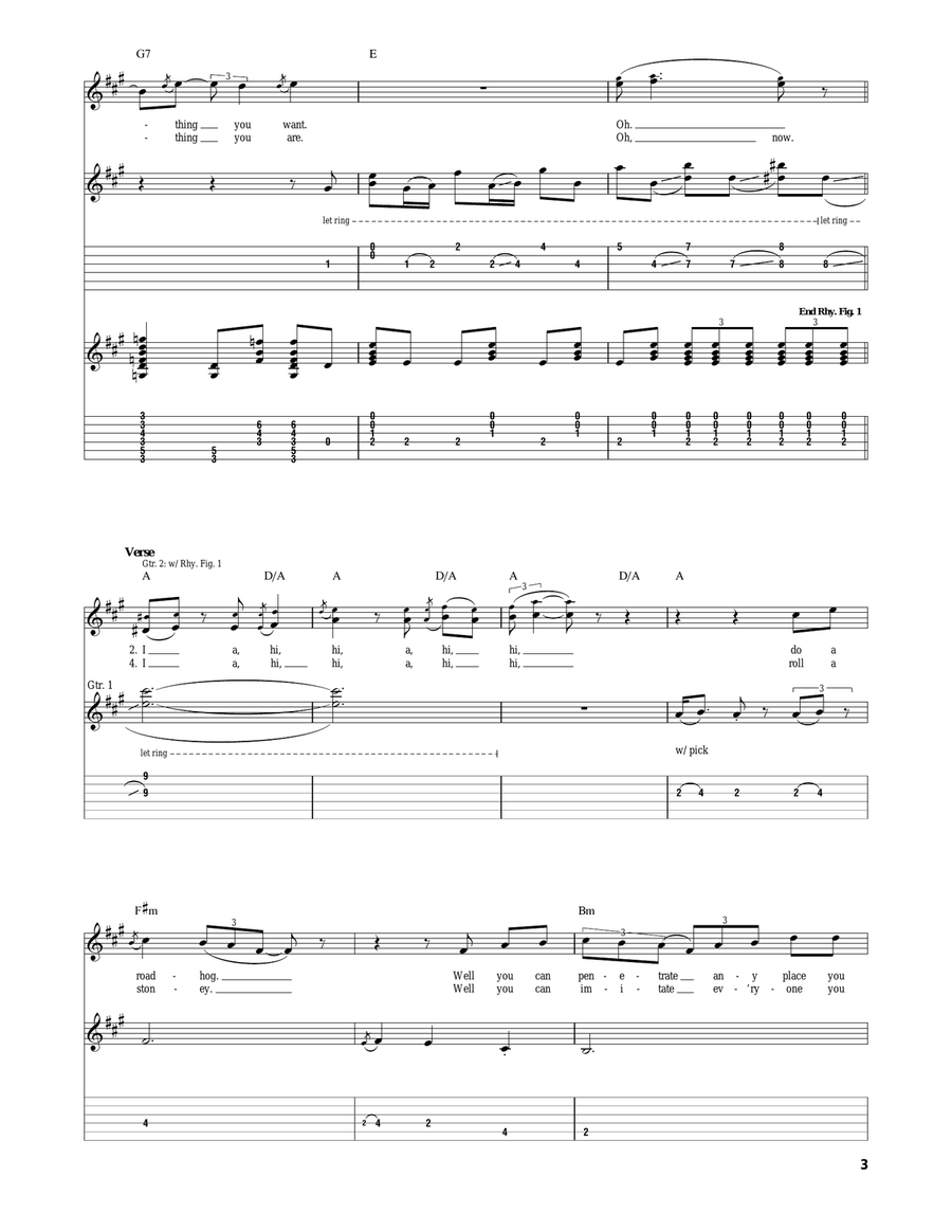 Dig A Pony Acoustic Guitar scores gallery preview page 3