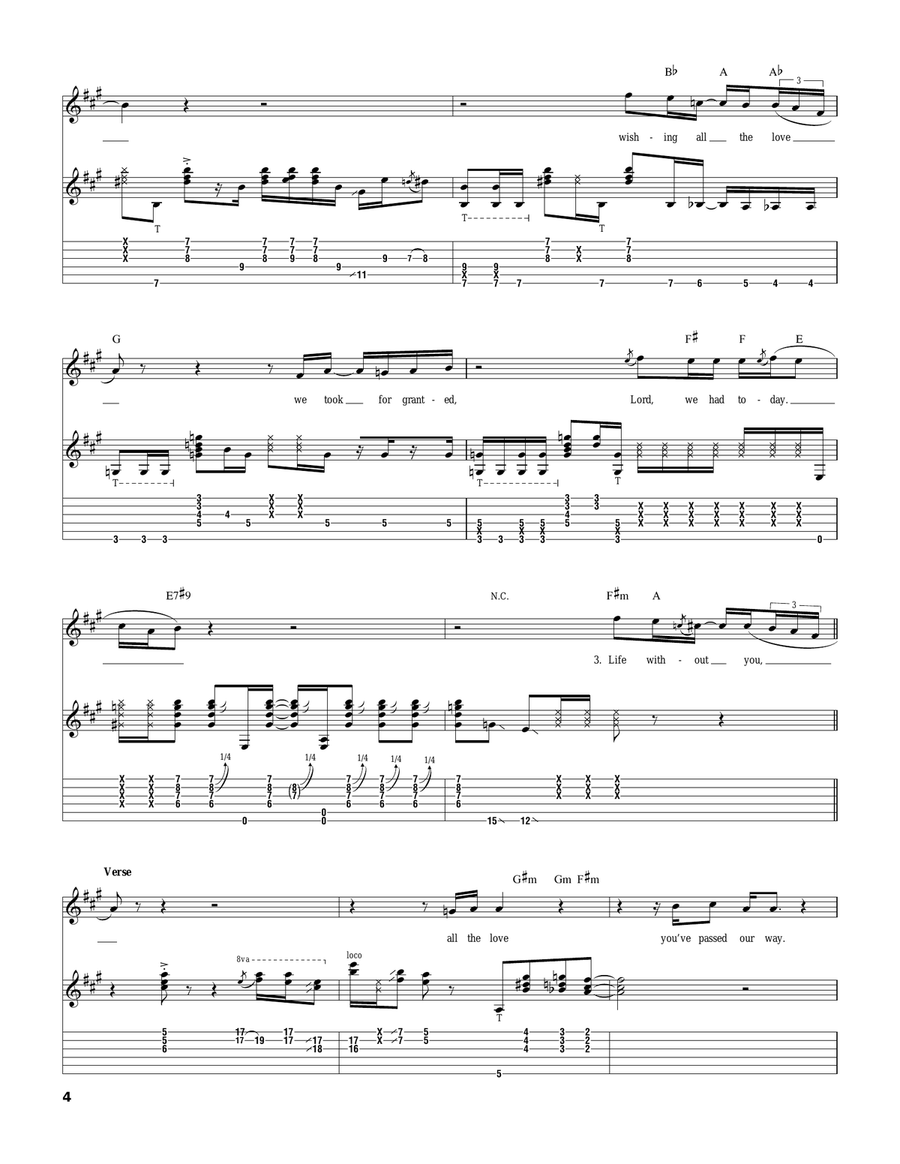 Life Without You Life Without You Acoustic Guitar scores gallery preview page 4