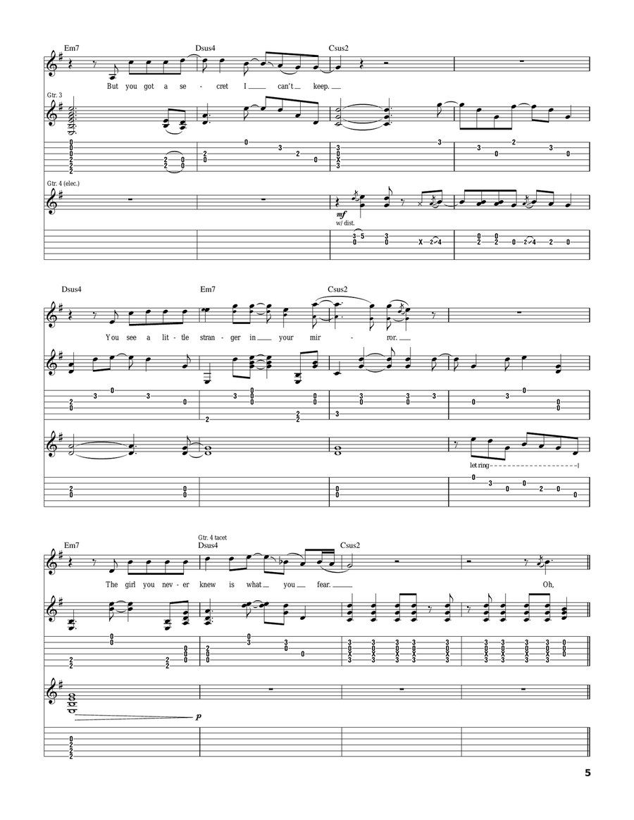 Think About Me Think About Me Acoustic Guitar scores gallery preview page 5