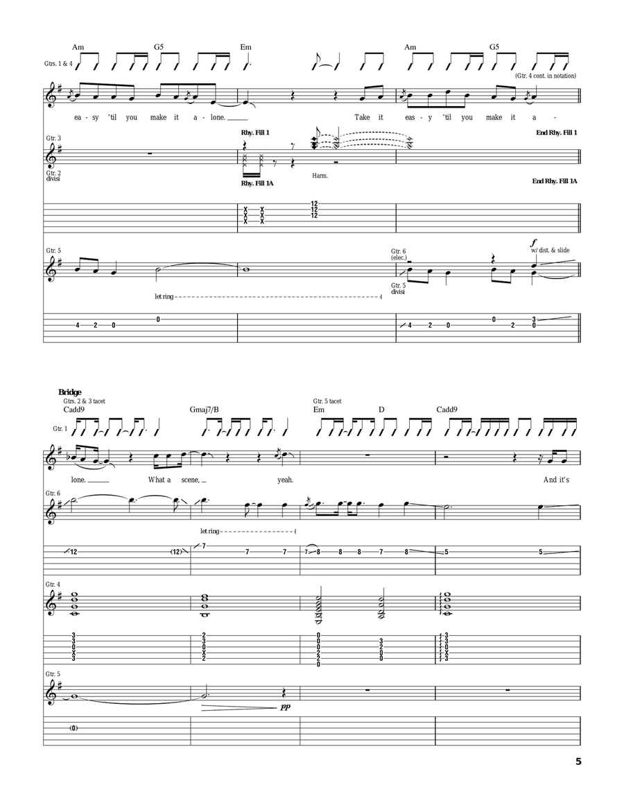 What A Scene What A Scene Acoustic Guitar scores gallery preview page 5