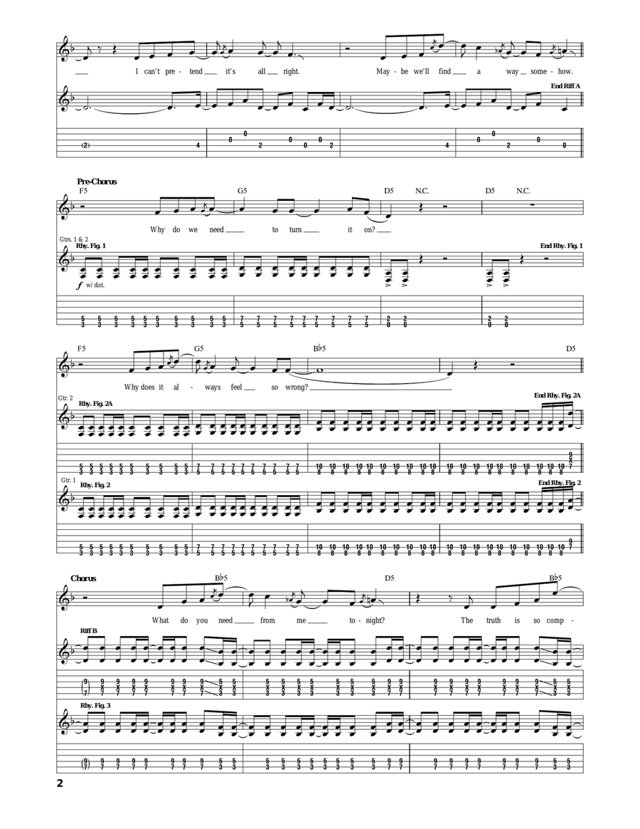 What Do You Need? What Do You Need? Acoustic Guitar scores gallery preview page 2