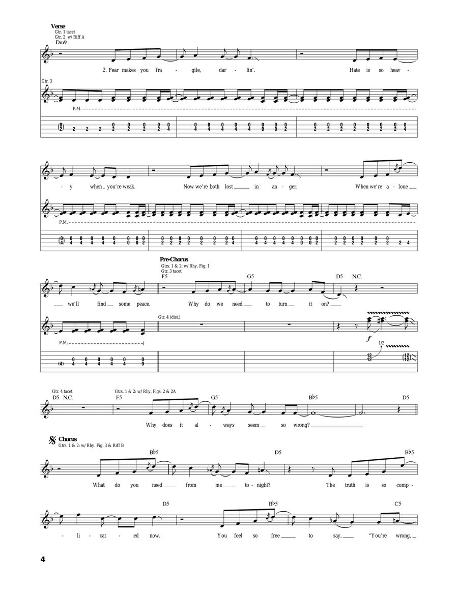 What Do You Need? What Do You Need? Acoustic Guitar scores gallery preview page 4