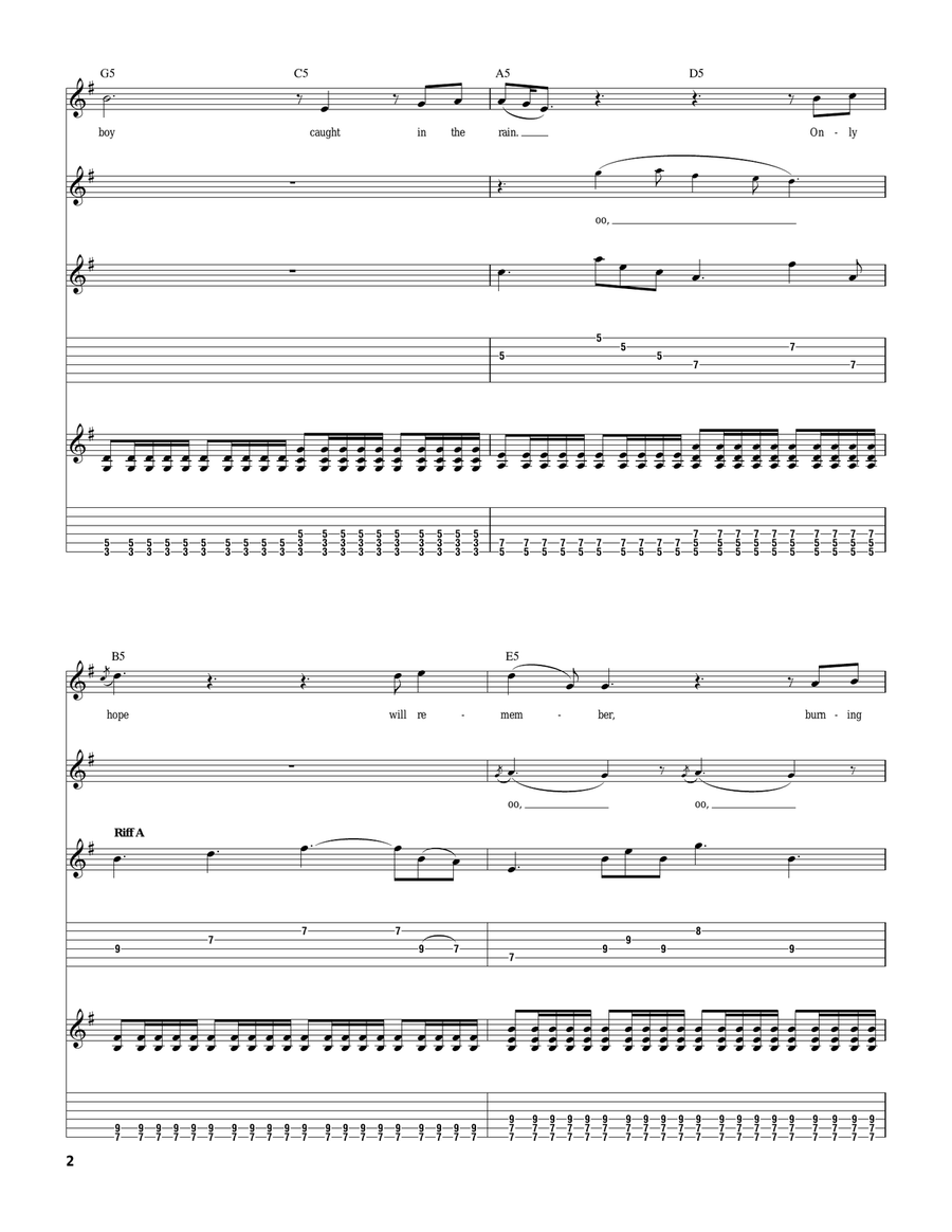 December December Guitar Tablature scores gallery preview page 2