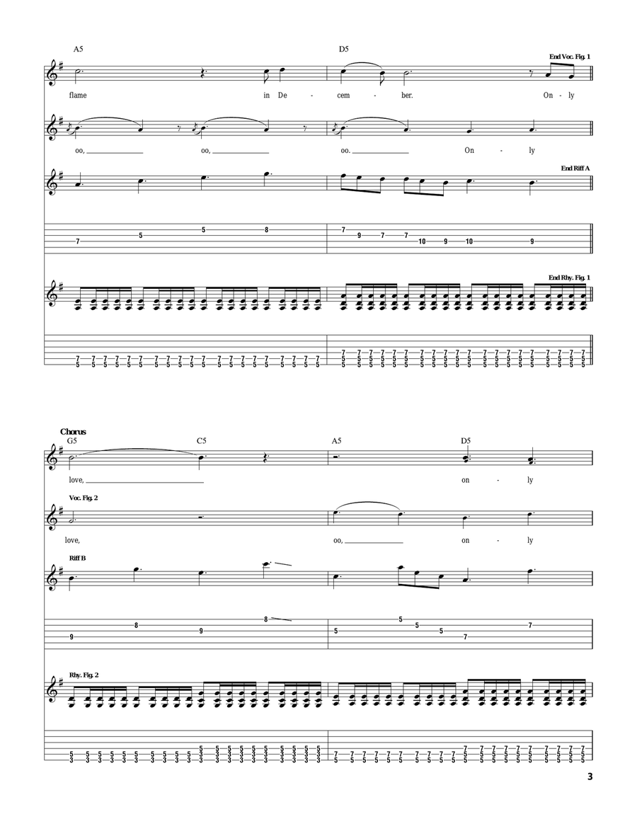 December December Guitar Tablature scores gallery preview page 3