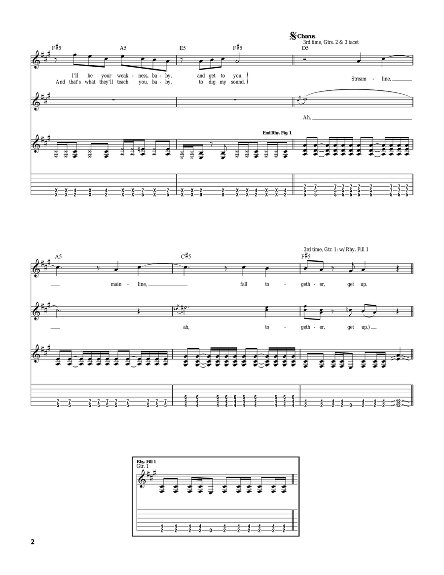 Fall Together Fall Together Guitar Tablature scores gallery preview page 2