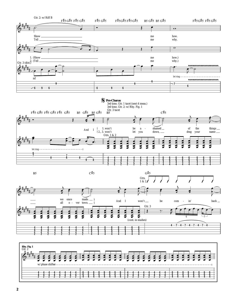 Take Control Take Control Guitar Tablature scores gallery preview page 2