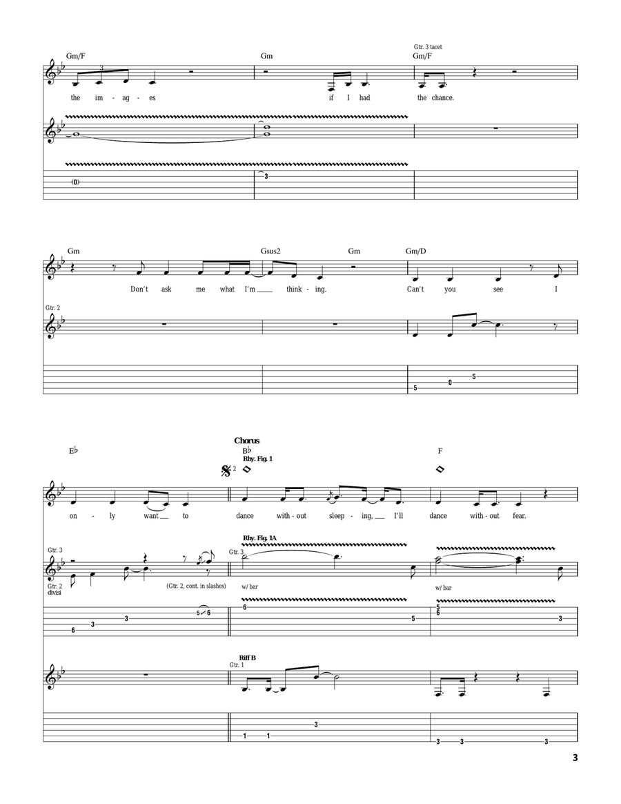 Dance Without Sleeping Dance Without Sleeping Acoustic Guitar scores gallery preview page 3