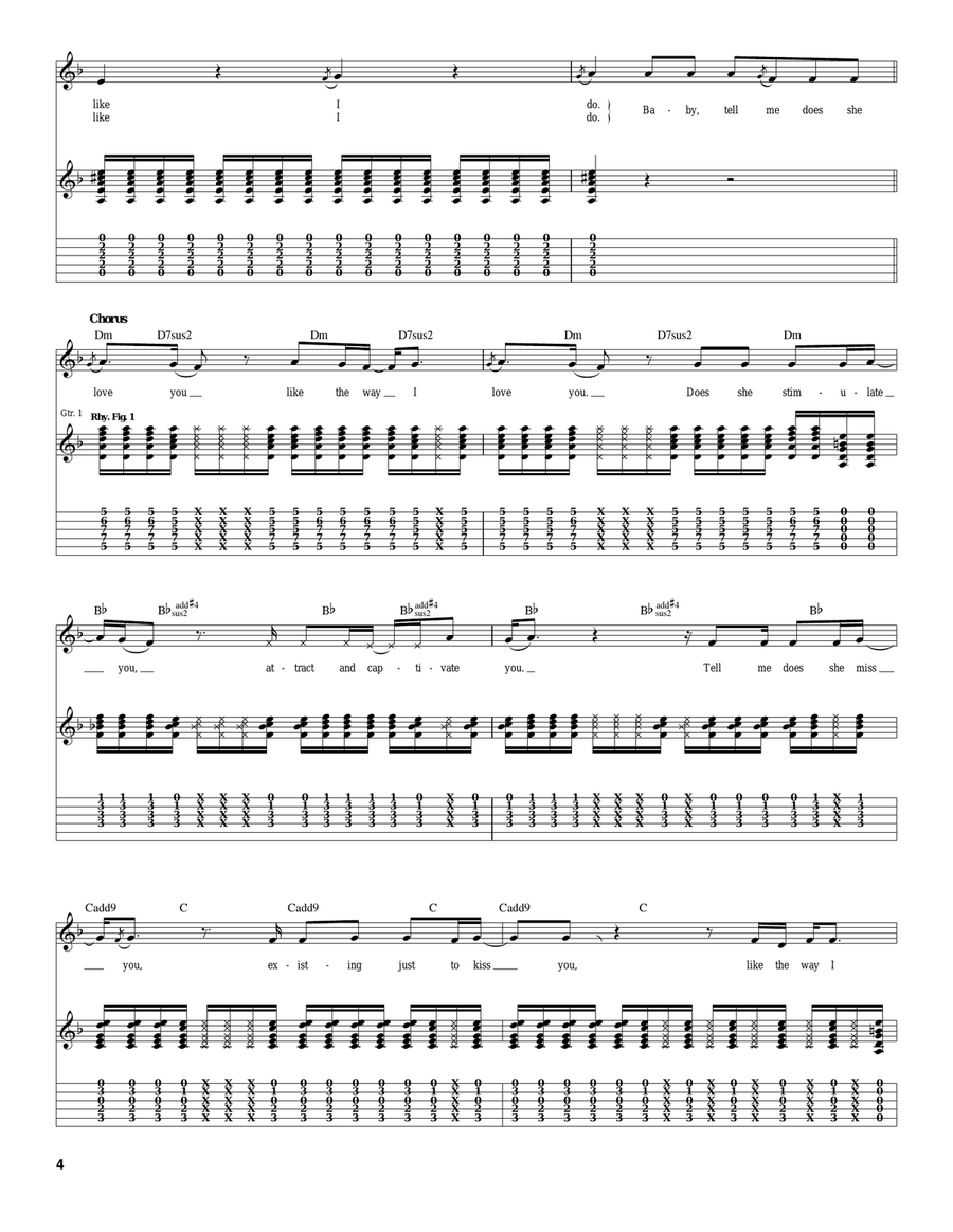 Like The Way I Do Like The Way I Do Acoustic Guitar scores gallery preview page 4