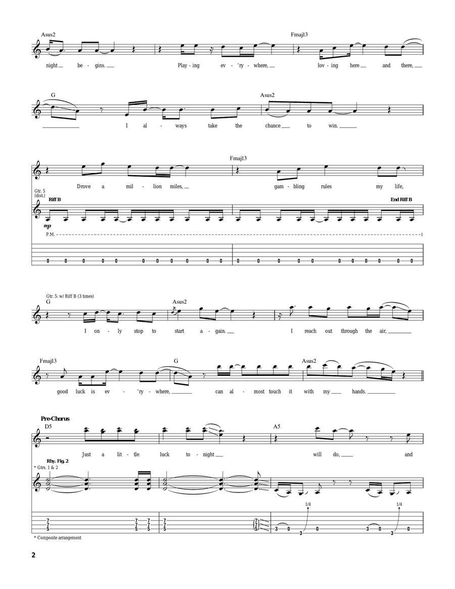Passion Rules The Game Passion Rules The Game Electric Guitar scores gallery preview page 2