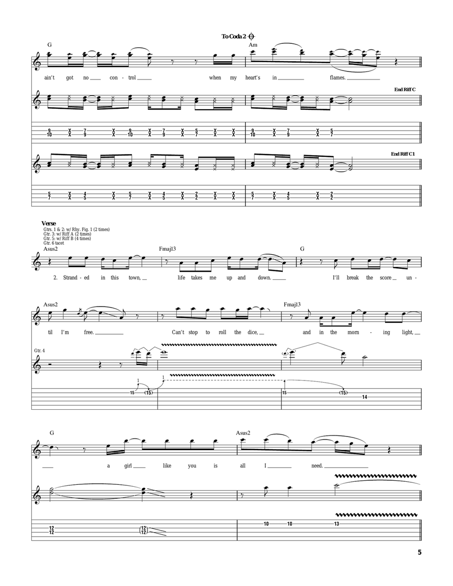Passion Rules The Game Passion Rules The Game Electric Guitar scores gallery preview page 5