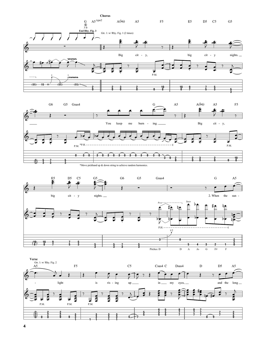 Big City Nights Big City Nights Acoustic Guitar scores gallery preview page 4