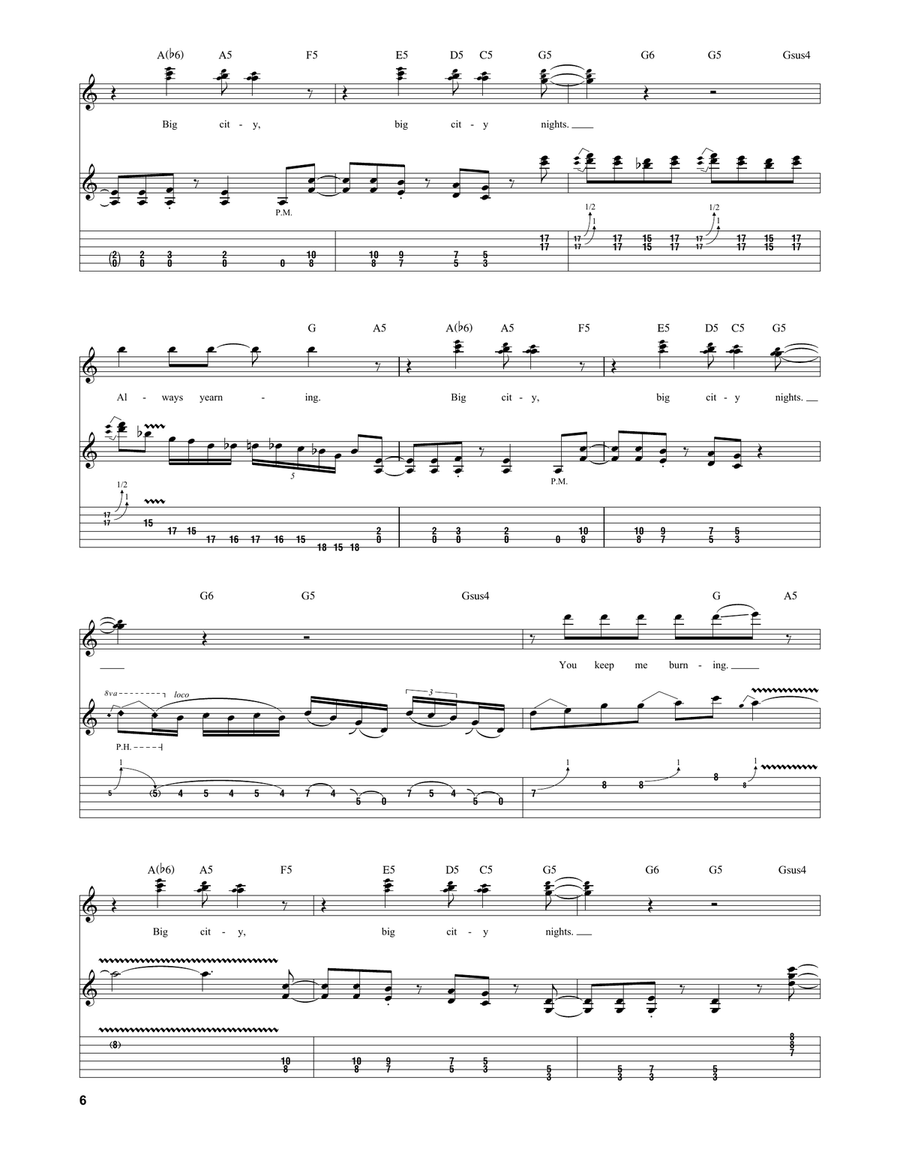 Big City Nights Big City Nights Acoustic Guitar scores gallery preview page 6