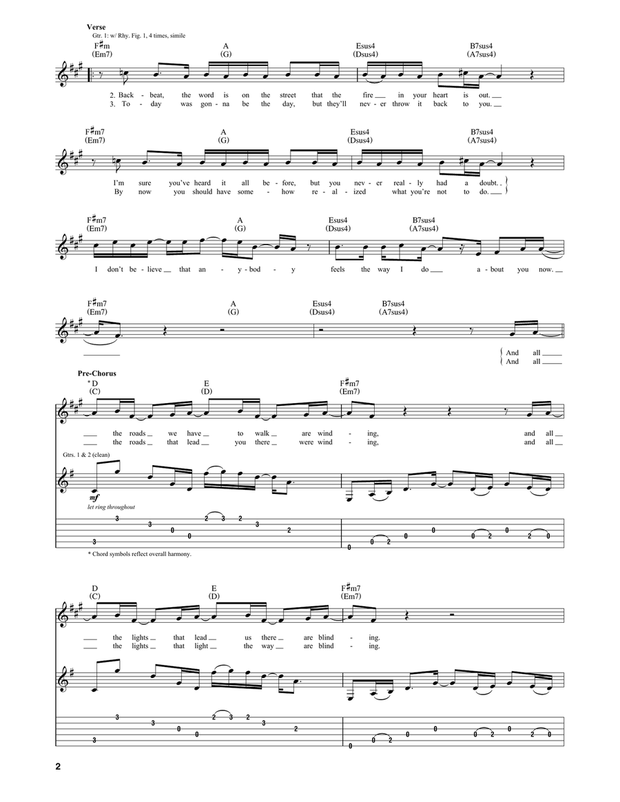 Wonderwall Wonderwall Acoustic Guitar scores gallery preview page 2