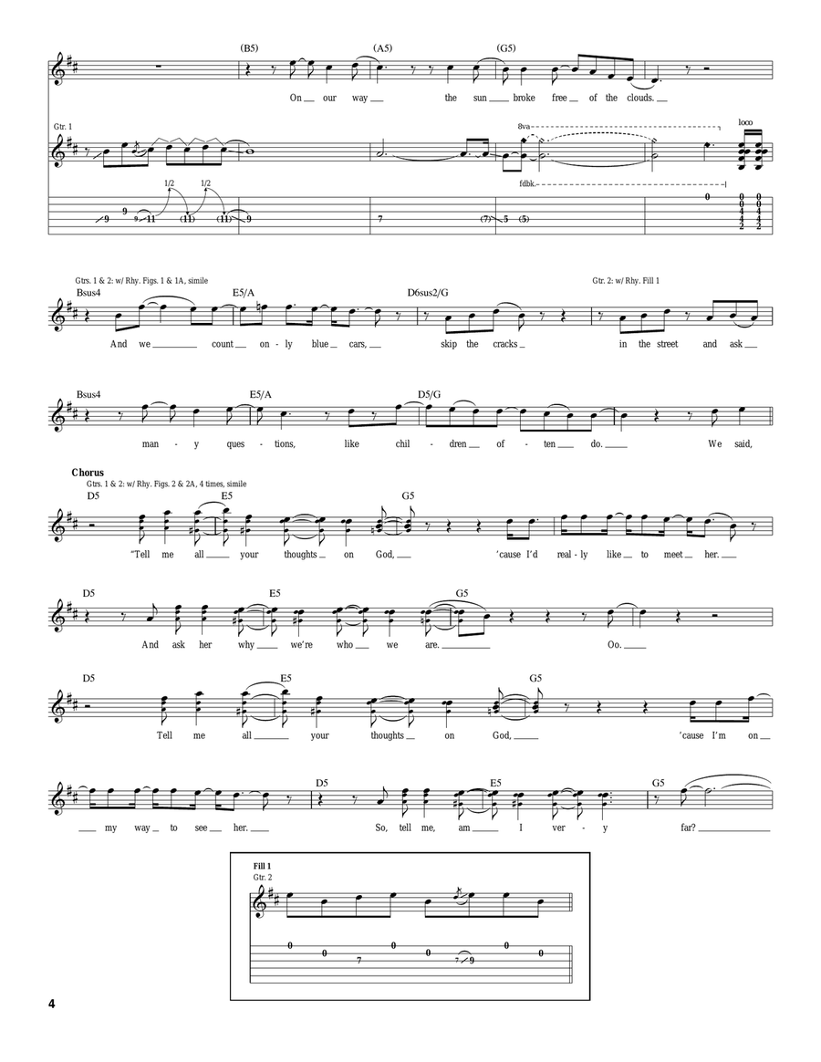 Counting Blue Cars Counting Blue Cars Acoustic Guitar scores gallery preview page 4
