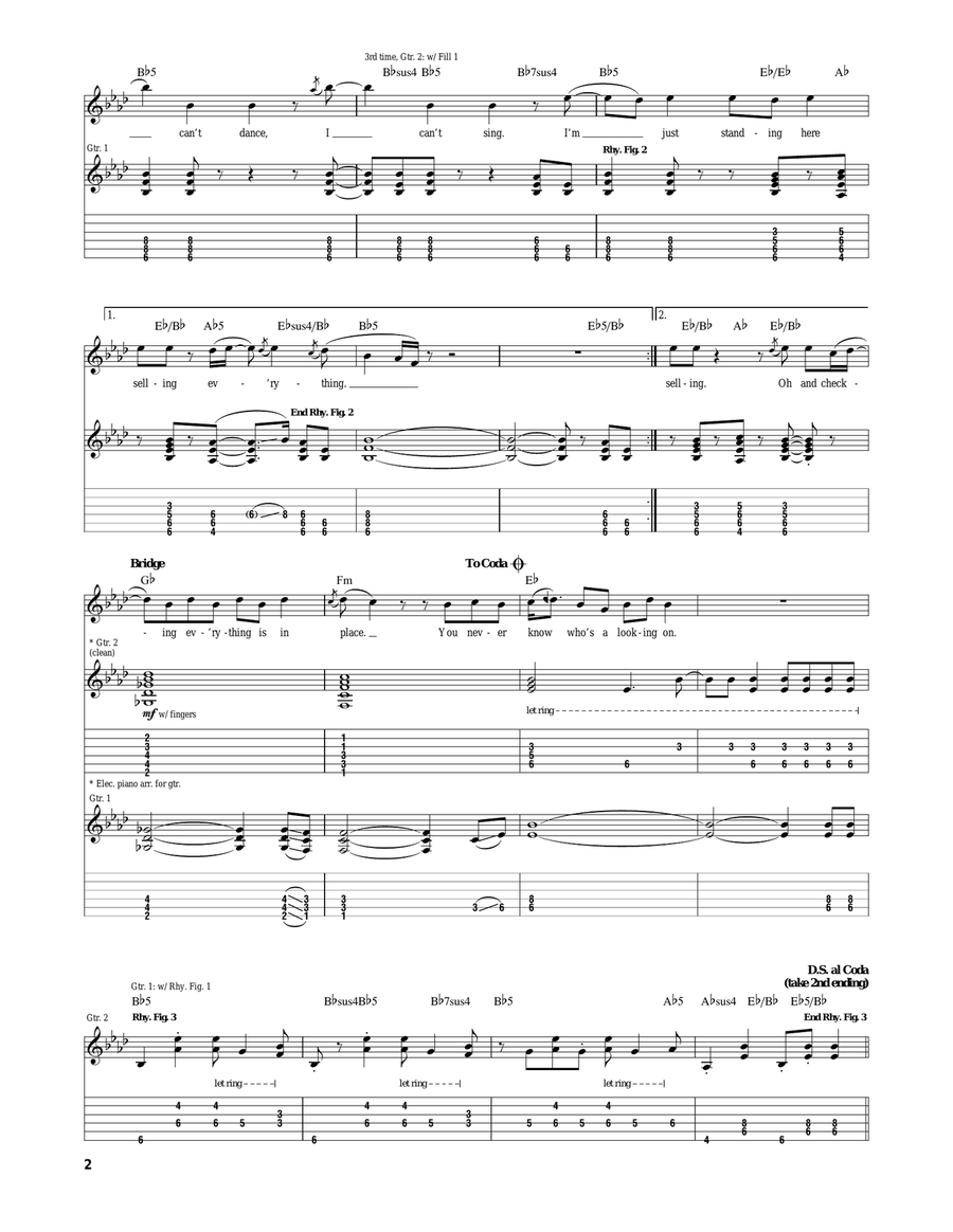 I Can't Dance I Can't Dance Acoustic Guitar scores gallery preview page 2