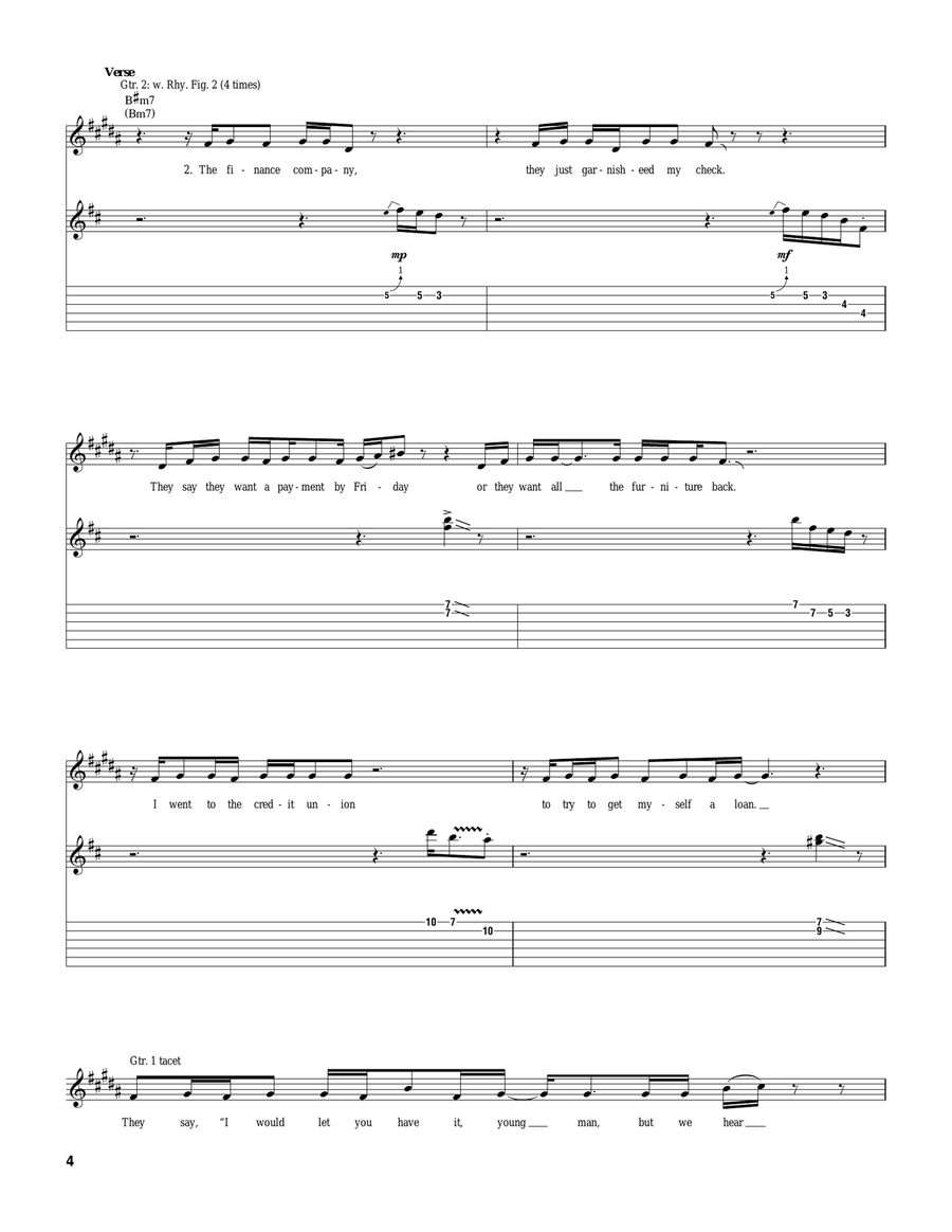 Angel Of Mercy Angel Of Mercy Electric Guitar scores gallery preview page 4