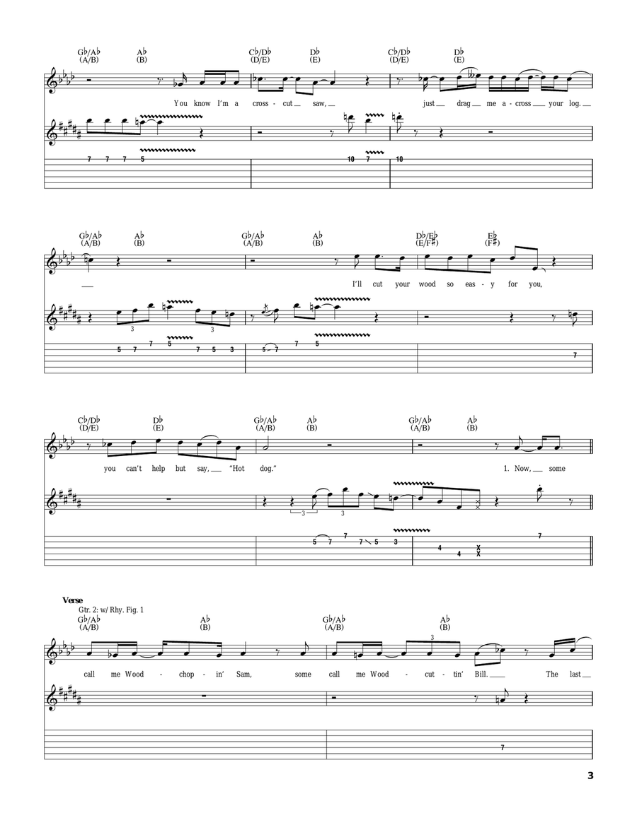 Crosscut Saw Crosscut Saw Acoustic Guitar scores gallery preview page 3