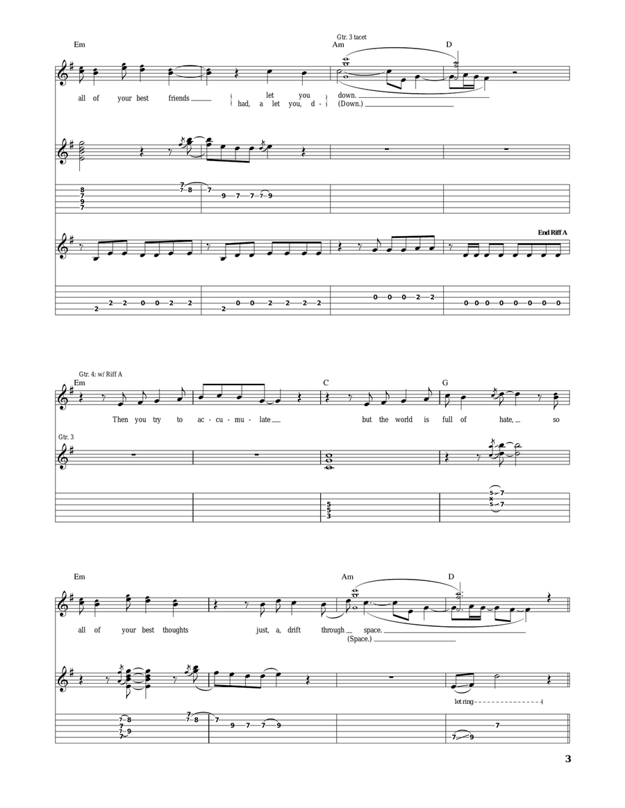 I Know A Place (Where We Can Carry On) Guitar Tablature scores gallery preview page 3