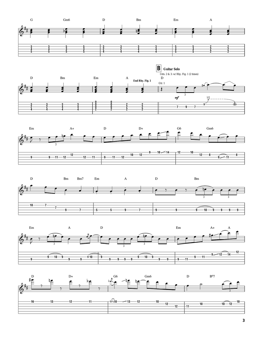 Ain't Misbehavin' Ain't Misbehavin' Electric Guitar scores gallery preview page 3