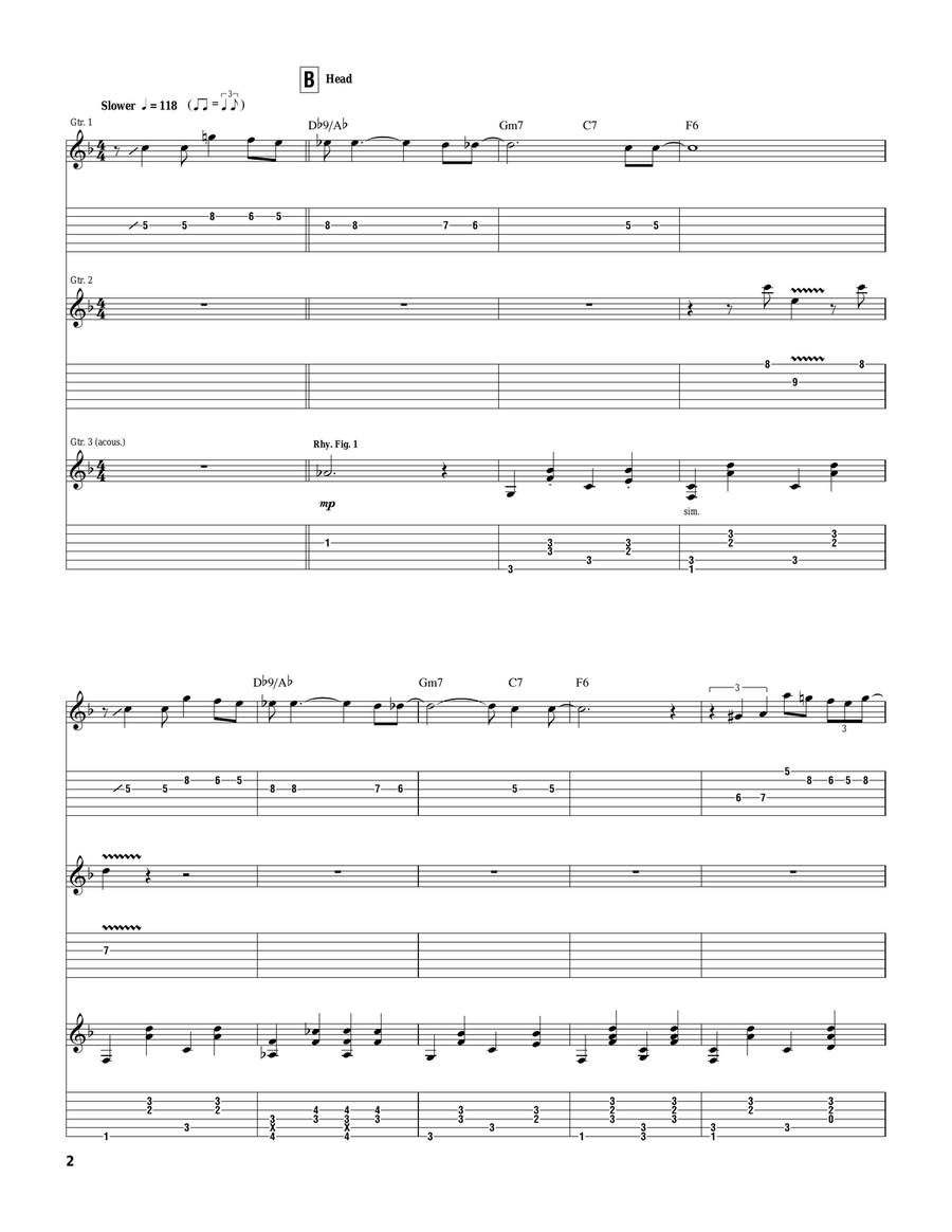 Nuages Nuages Electric Guitar scores gallery preview page 2