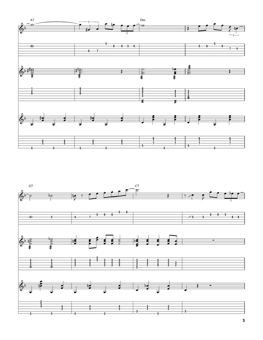 Nuages Nuages Electric Guitar scores gallery preview page 3