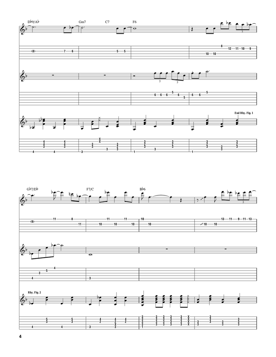 Nuages Nuages Electric Guitar scores gallery preview page 4