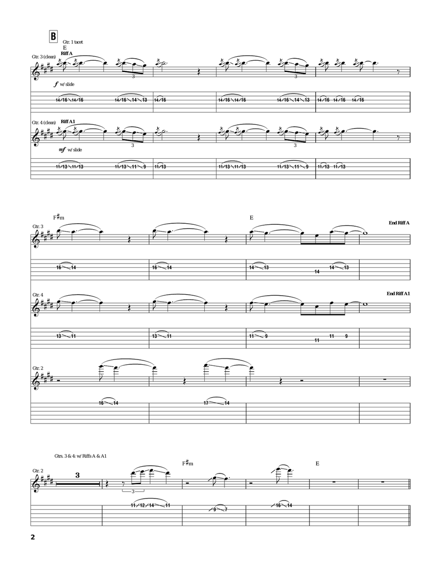 Albatross Albatross Electric Guitar scores gallery preview page 2