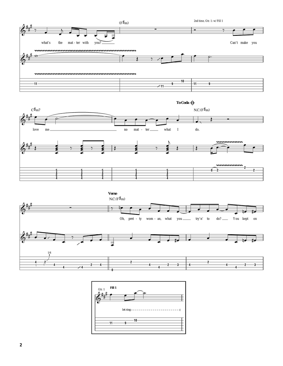Oh Pretty Woman Oh Pretty Woman Electric Guitar scores gallery preview page 2