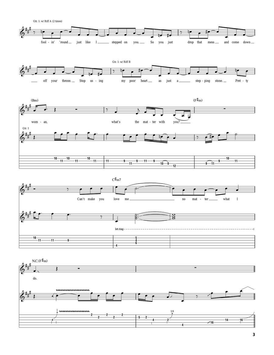 Oh Pretty Woman Oh Pretty Woman Electric Guitar scores gallery preview page 3