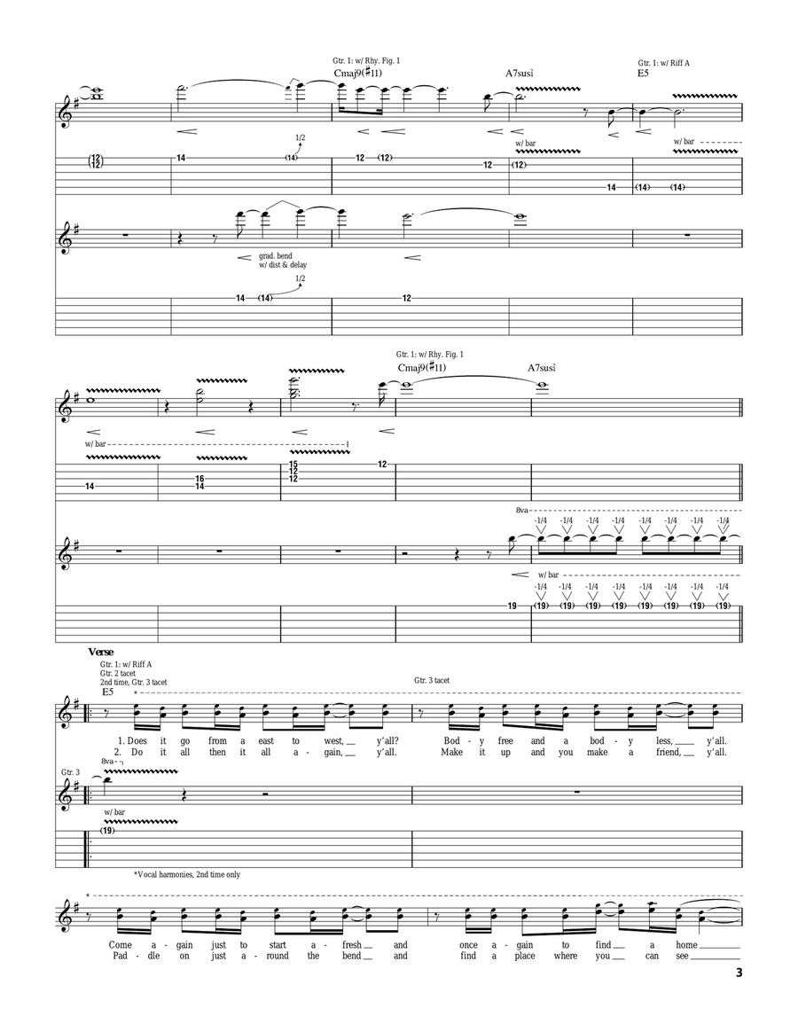 Venice Queen Guitar Tablature scores gallery preview page 3