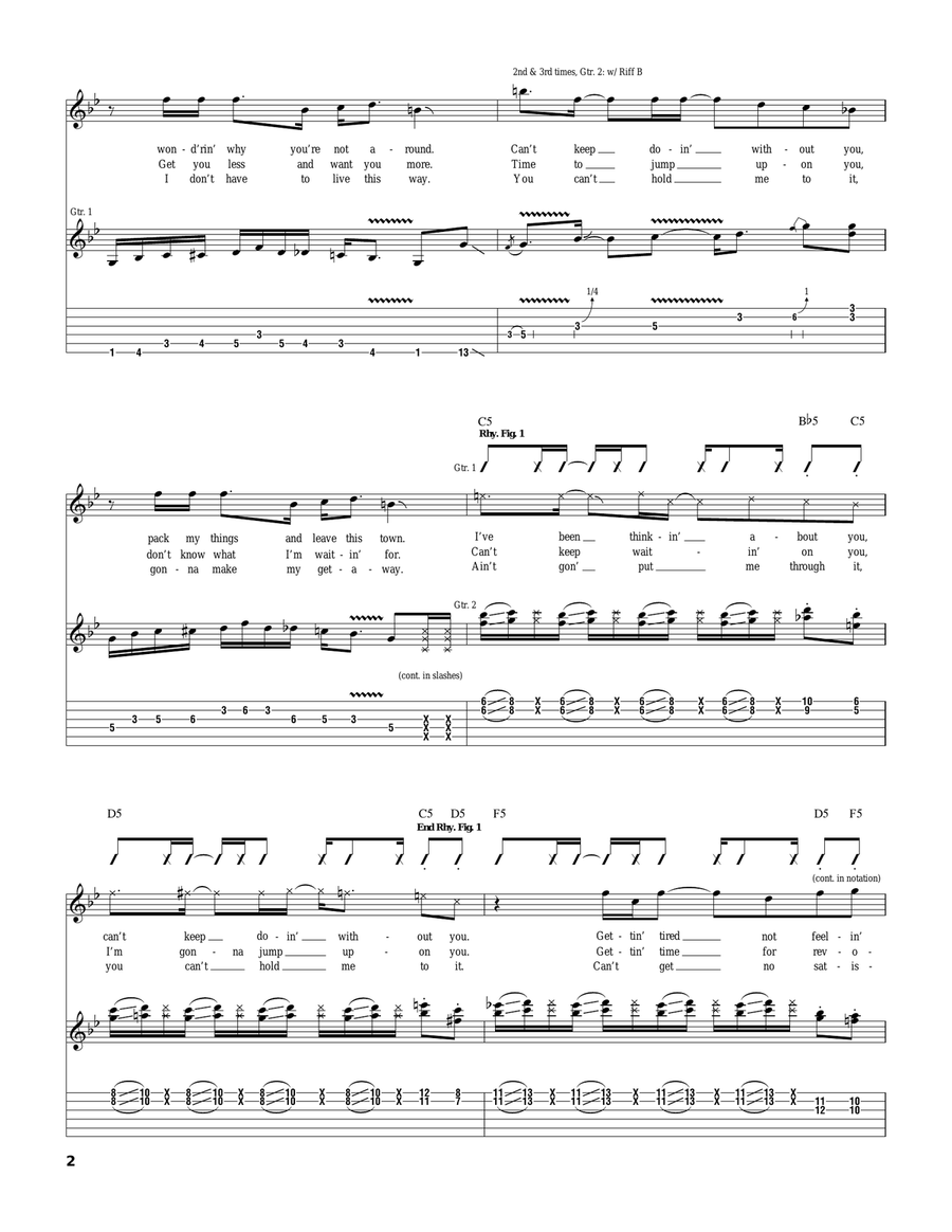I Guess I'll Go Away I Guess I'll Go Away Electric Guitar scores gallery preview page 2