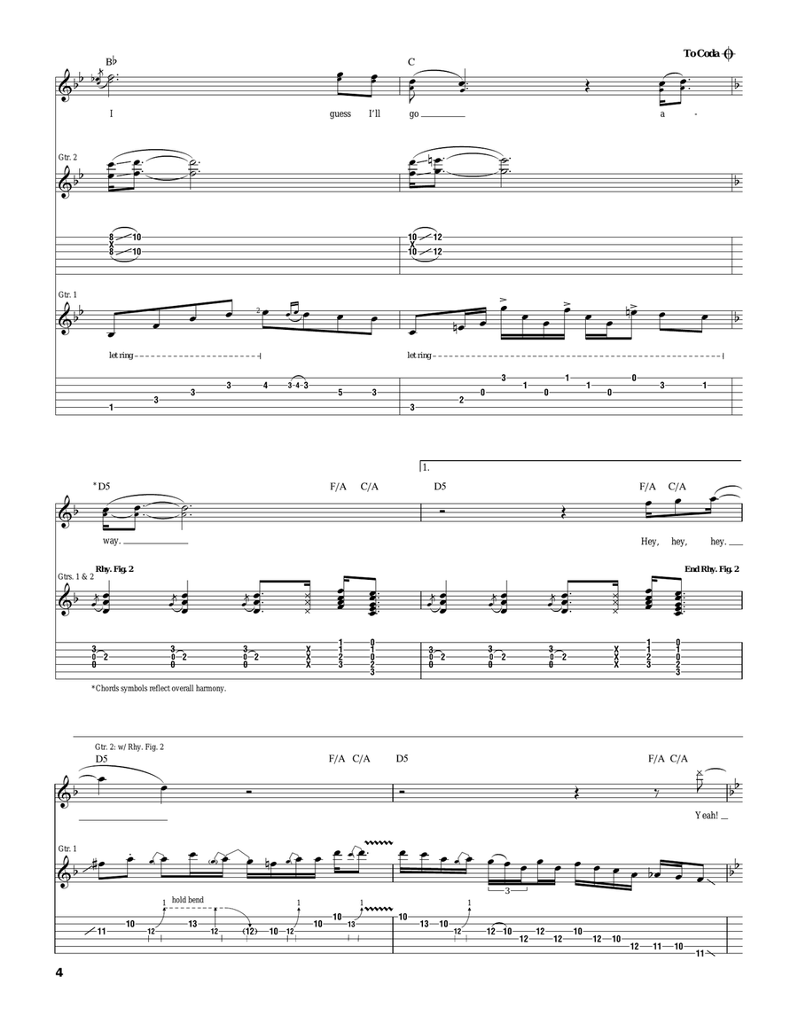 I Guess I'll Go Away I Guess I'll Go Away Electric Guitar scores gallery preview page 4