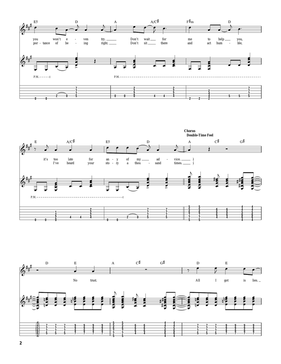 Boring Boring Guitar Tablature scores gallery preview page 2