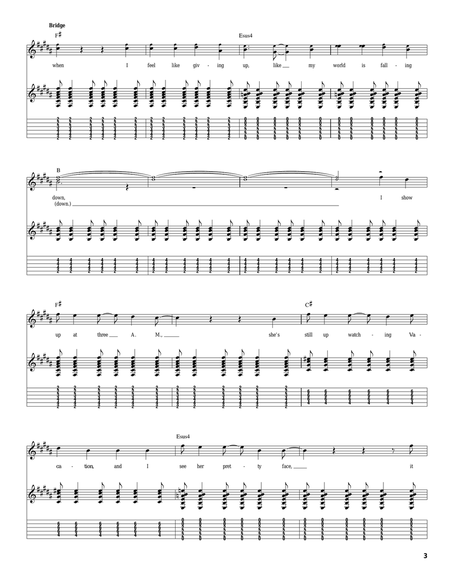 Josie Josie Guitar Tablature scores gallery preview page 3