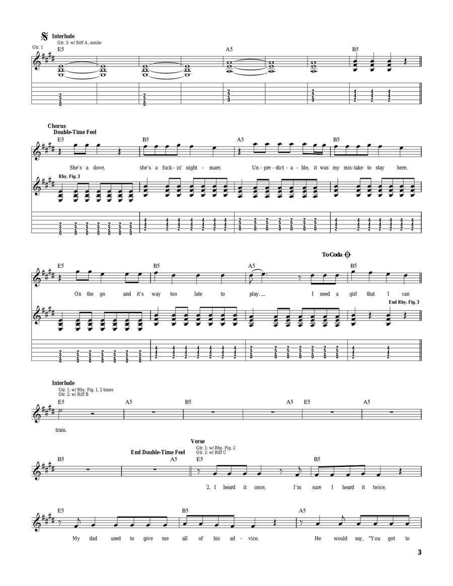 Dumpweed Dumpweed Guitar Tablature scores gallery preview page 3