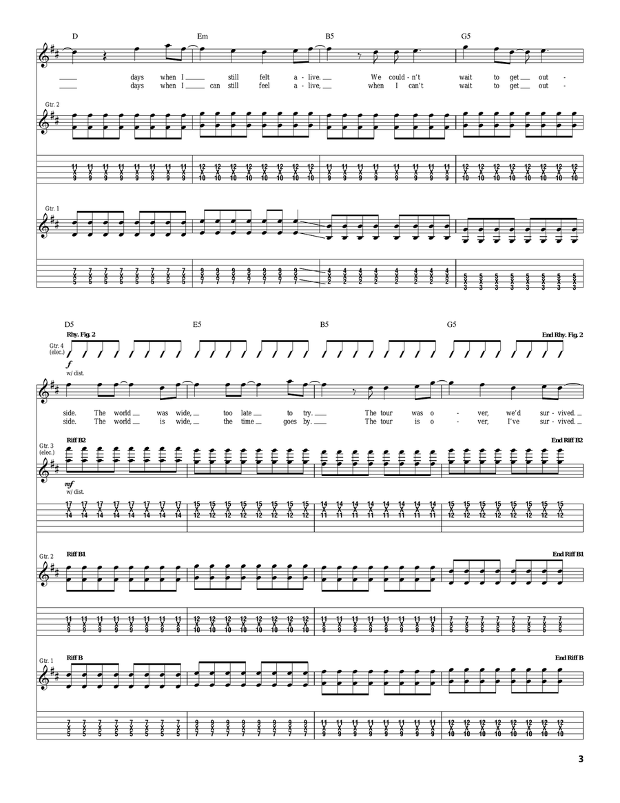 Adam's Song Acoustic Guitar scores gallery preview page 3