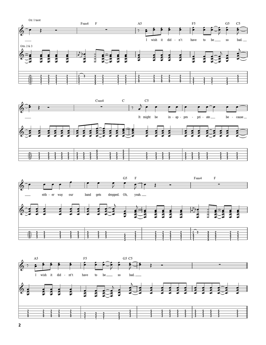Wendy Clear Wendy Clear Guitar Tablature scores gallery preview page 2