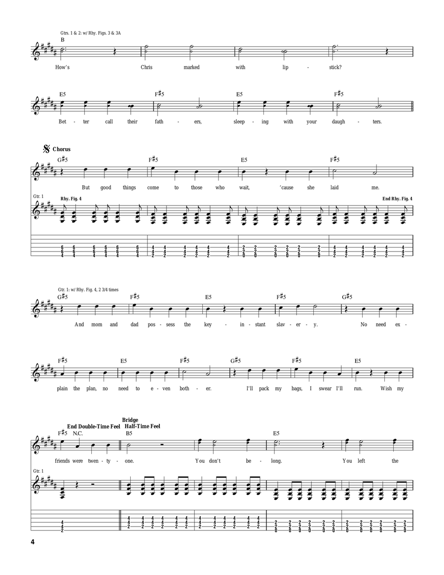 Anthem Anthem Guitar Tablature scores gallery preview page 4