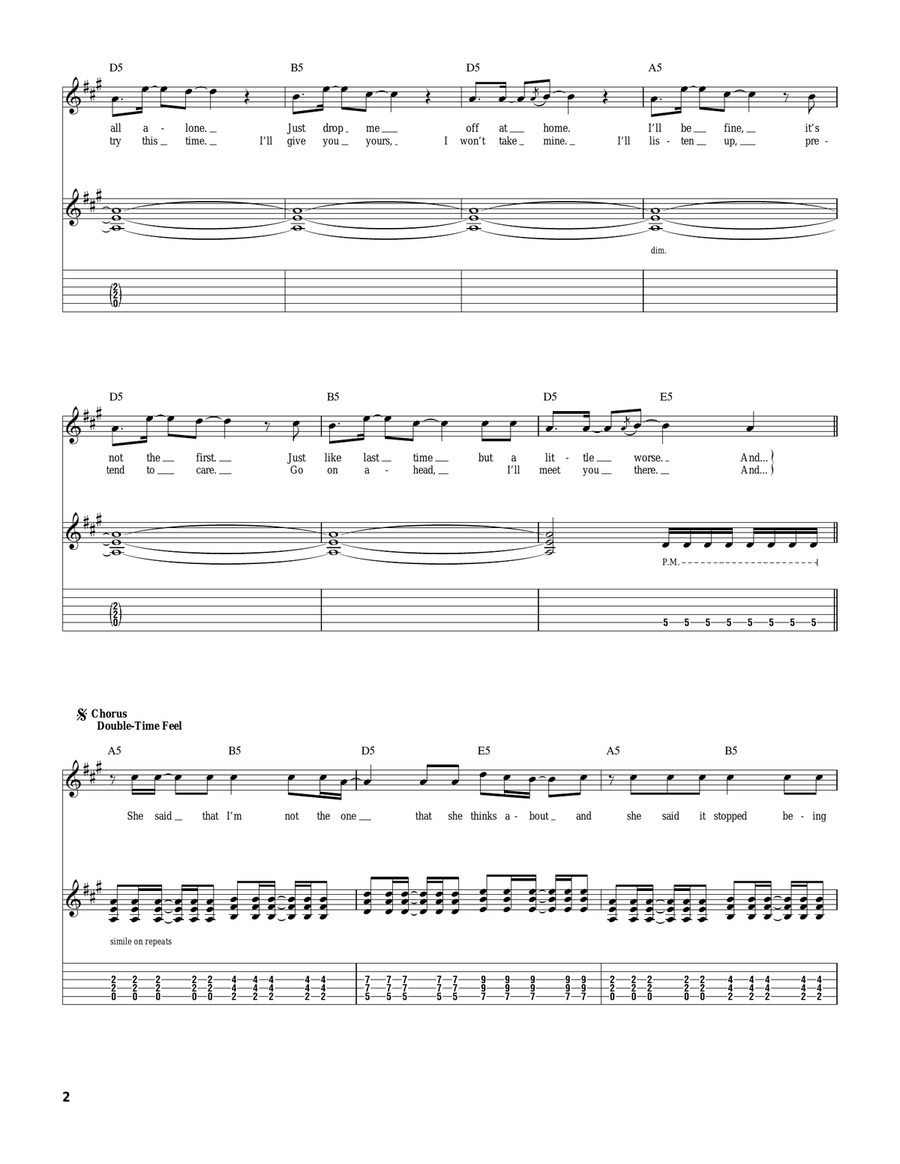 Don't Leave Me Don't Leave Me Guitar Tablature scores gallery preview page 2