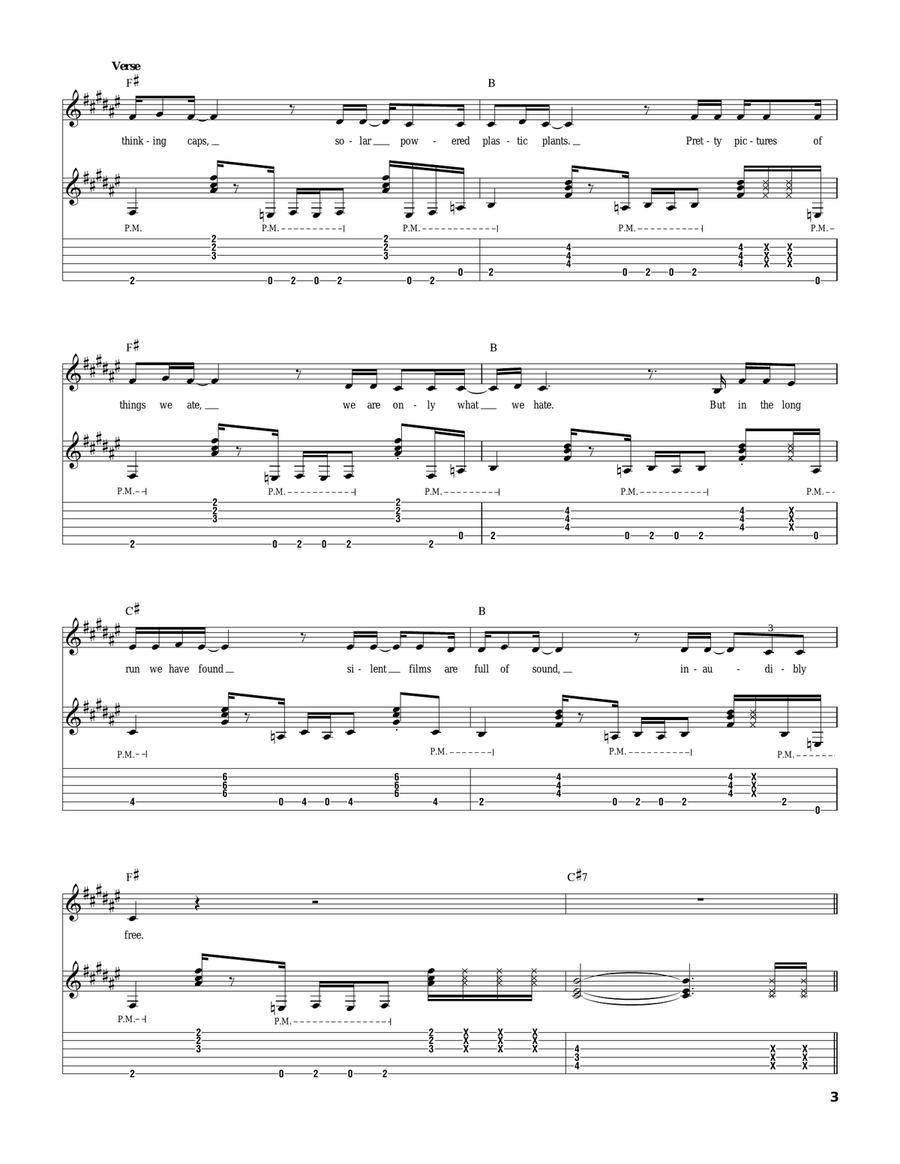 Inaudible Melodies Inaudible Melodies Acoustic Guitar scores gallery preview page 3