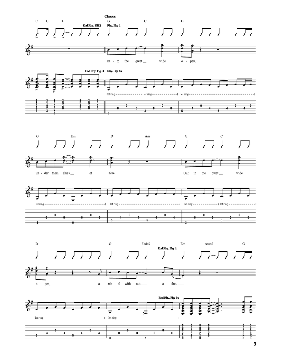 Into The Great Wide Open Into The Great Wide Open Acoustic Guitar scores gallery preview page 3