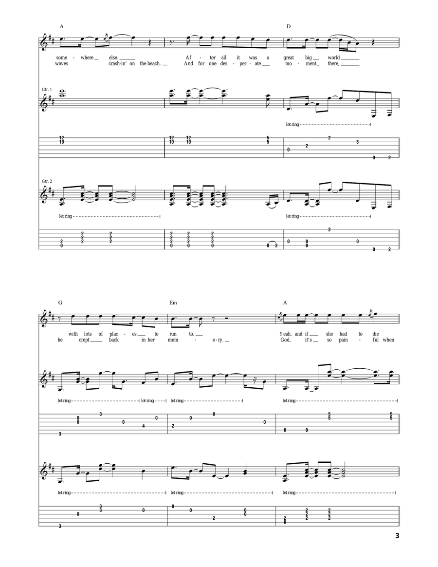 American Girl American Girl Acoustic Guitar scores gallery preview page 3