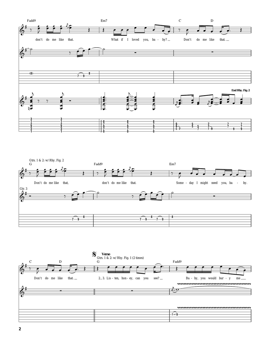 Don't Do Me Like That Don't Do Me Like That Acoustic Guitar scores gallery preview page 2