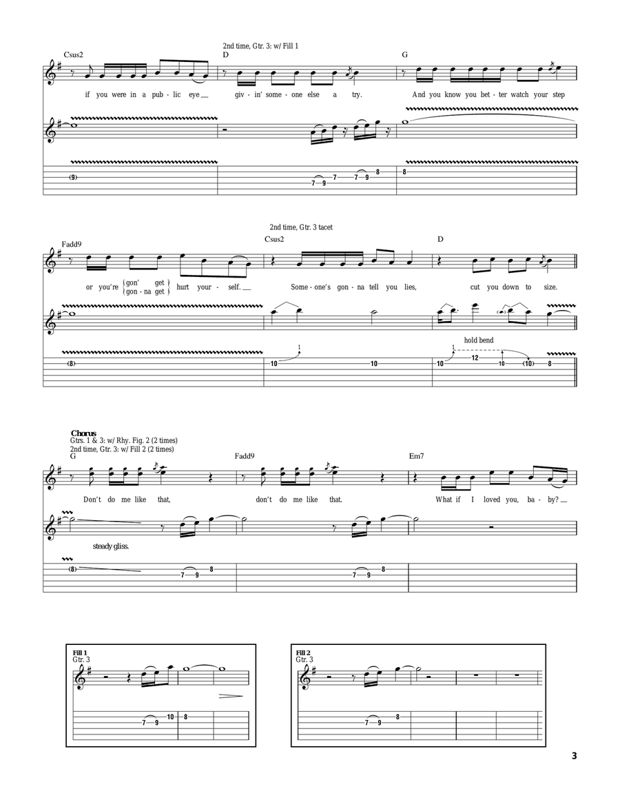 Don't Do Me Like That Don't Do Me Like That Acoustic Guitar scores gallery preview page 3