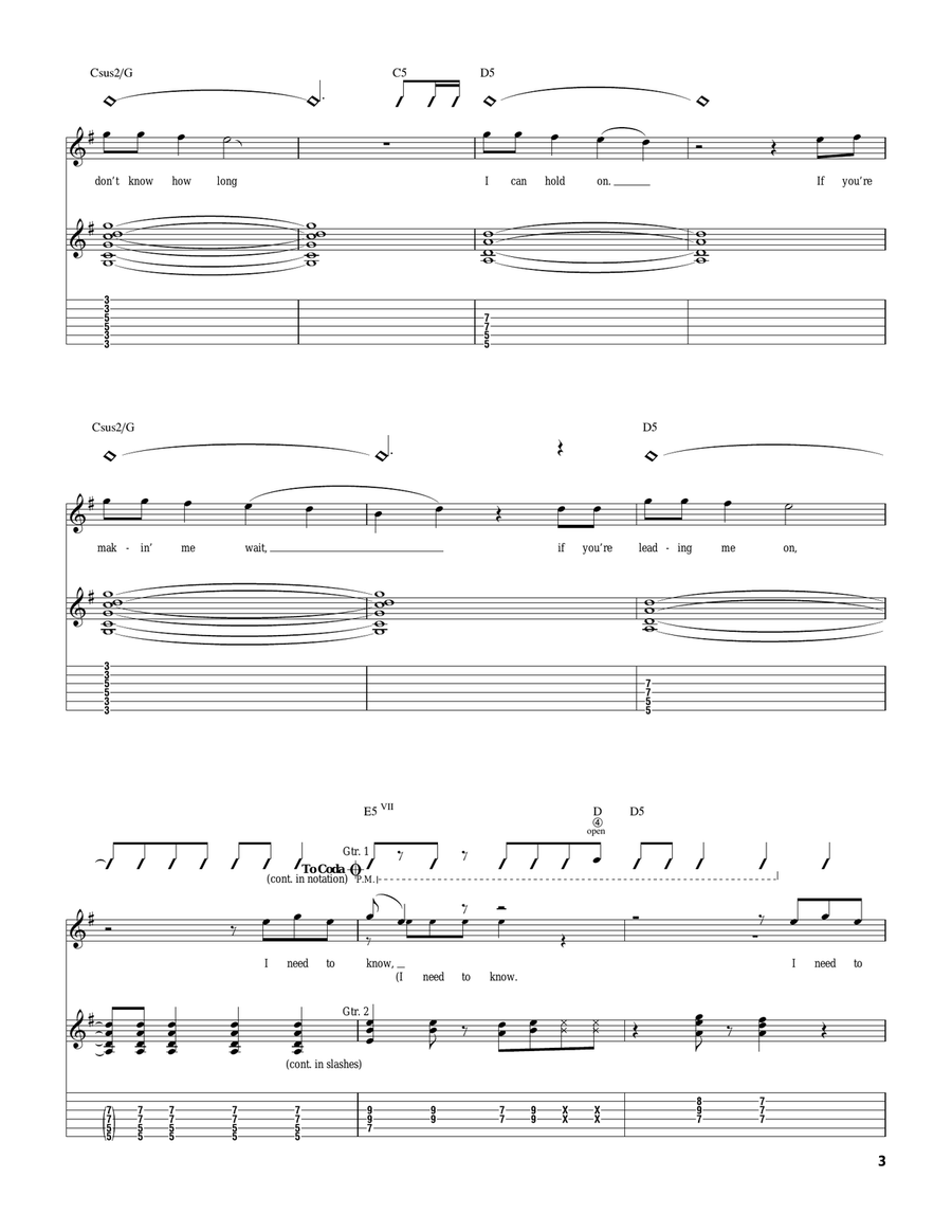 I Need To Know Acoustic Guitar scores gallery preview page 3