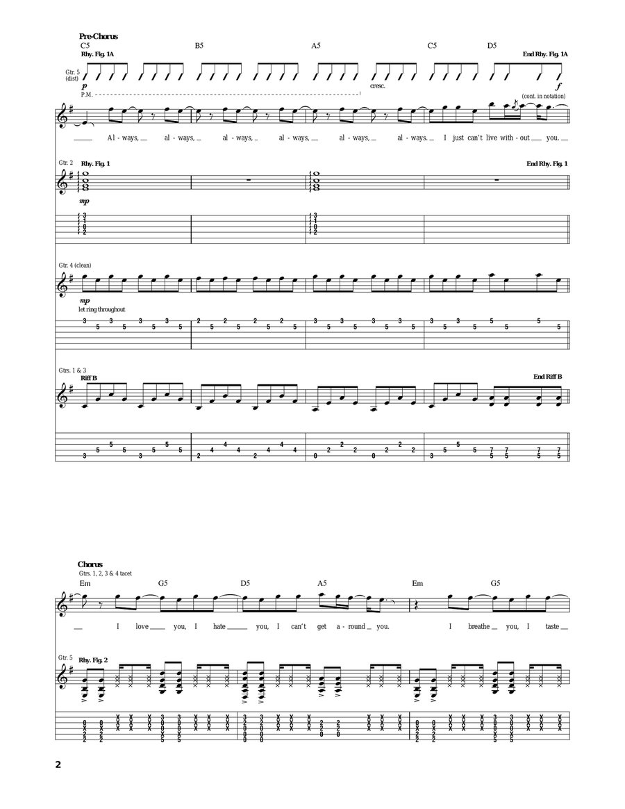 Always Always Electric Guitar scores gallery preview page 2