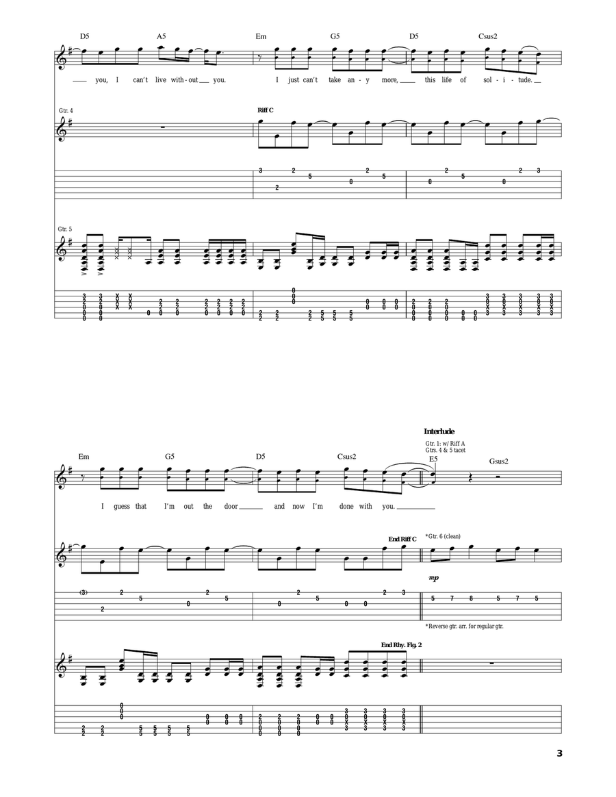 Always Always Electric Guitar scores gallery preview page 3