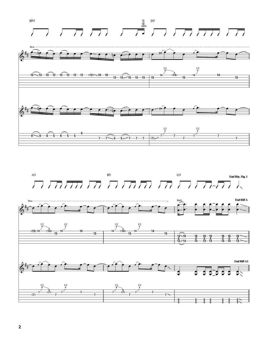 Back Into Your System Back Into Your System Electric Guitar scores gallery preview page 2